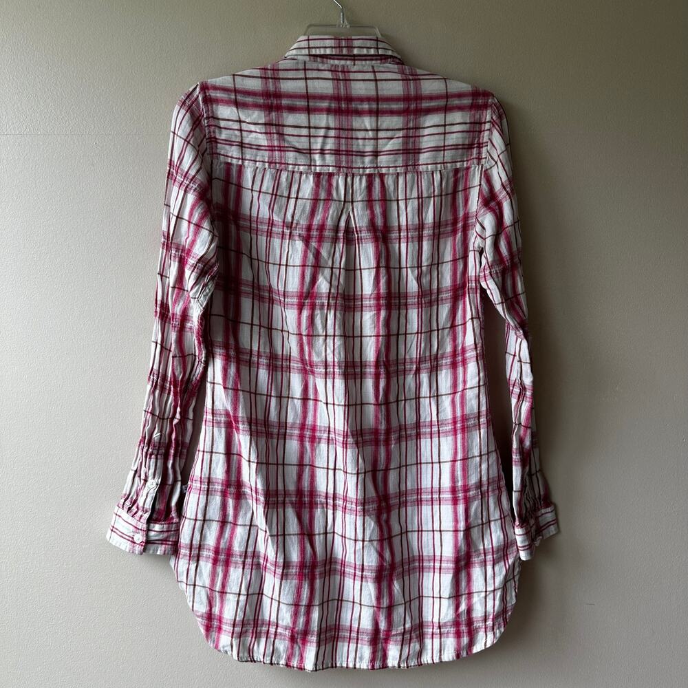 Toad & Co Mixologist Tunic Top Long Sleeve Plaid Outdoor Organic Rose Women's XS - Picture 5 of 13